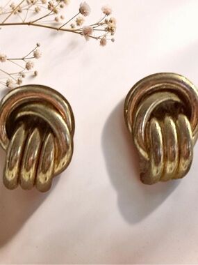 Vintage Earrings in Antiqued Gold Tone